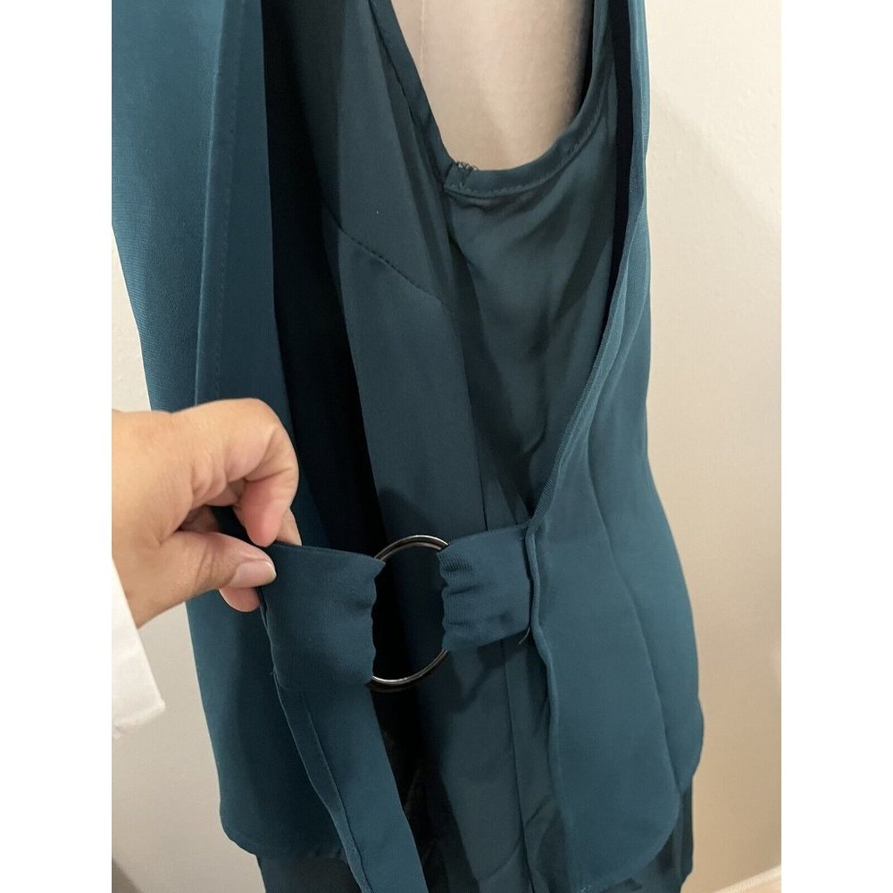 City Chic Teal Jade Sleeveless Layered Blouse Size 18 - Picture 5 of 10